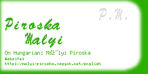 piroska malyi business card